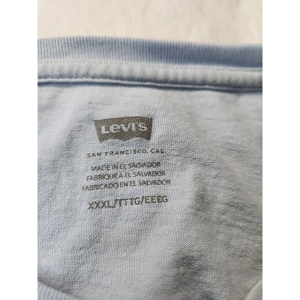 Graphic Levi's Men's 3XL 100% Cotton San Francisco, CA Box Tee Light Blue Retro